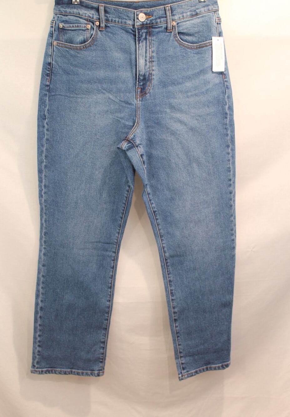 Potady Ofluck Mom High Rise Jeans Womens size 12-Short Blue Stretch Denim